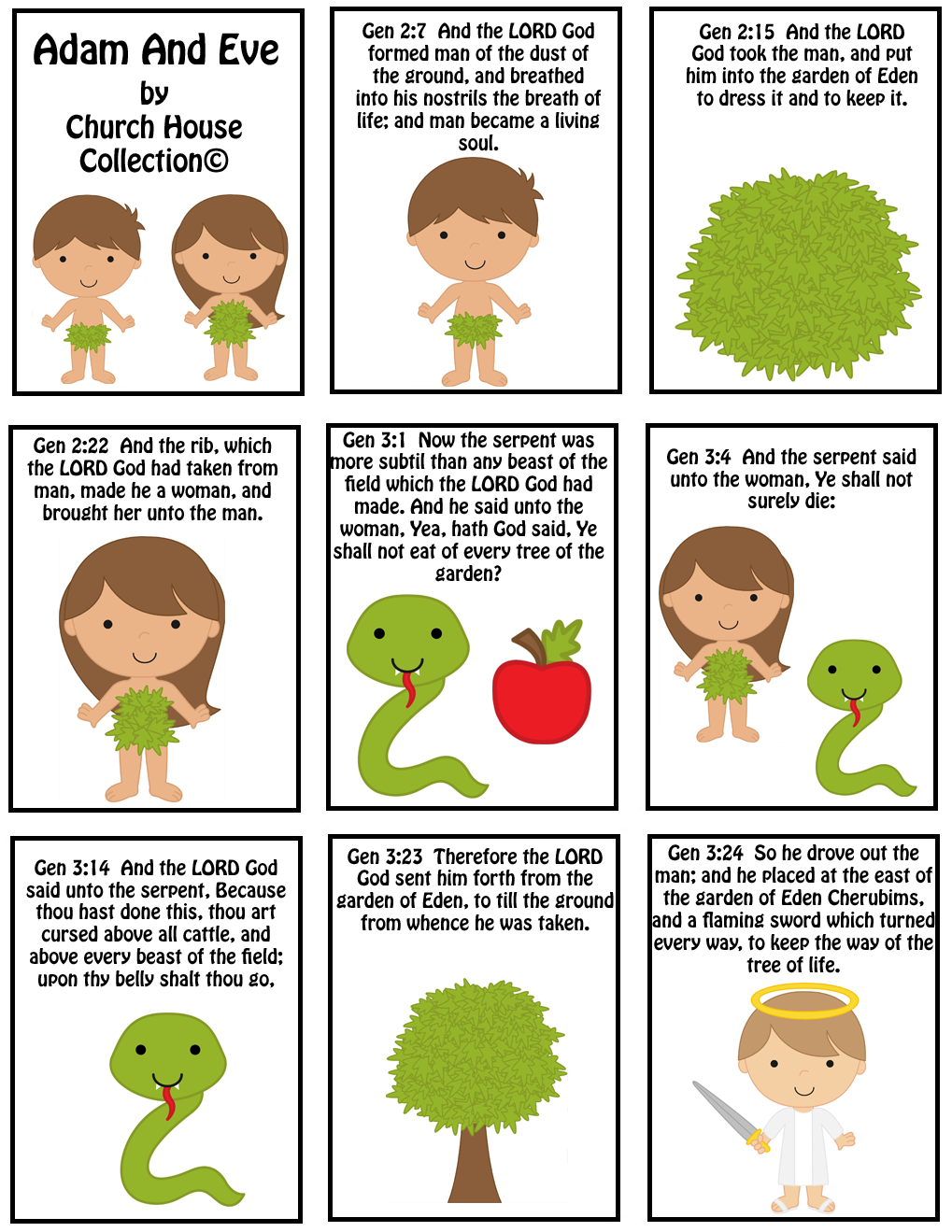 Adam And Eve Mini Booklet Printable